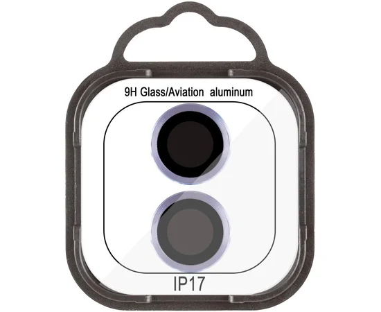 Защитное стекло Metal Classic на камеру (в упак.) для Apple iPhone 17 (6.3") Голубой / Light Blue