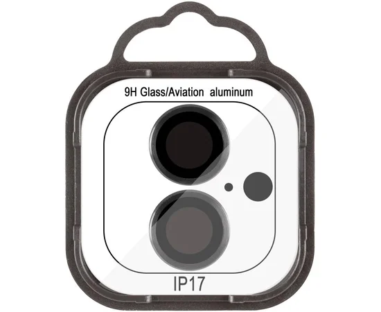 Захисне скло Metal Classic на камеру (в упак.) для Apple iPhone 17 (6.3") Чорний / Black