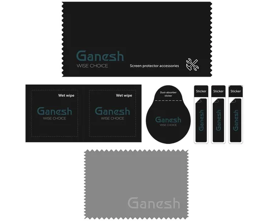 Защитное стекло Ganesh (Full Cover) для Apple iPhone 17 / 16 Pro (6.3") Черный