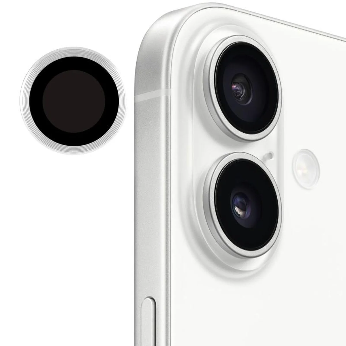 Защитное стекло Metal Classic на камеру (в упак.) для Apple iPhone 17 (6.3") Серебряный / Silver