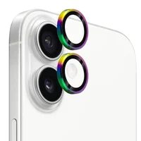 Защитное стекло Metal Classic на камеру (в упак.) для Apple iPhone 17 (6.3") Сиреневый / Rainbow