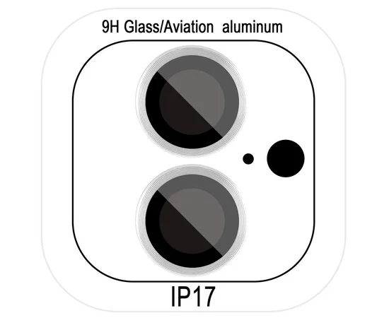 Защитное стекло Metal Classic на камеру (в упак.) для Apple iPhone 17 (6.3") Серебряный / Silver