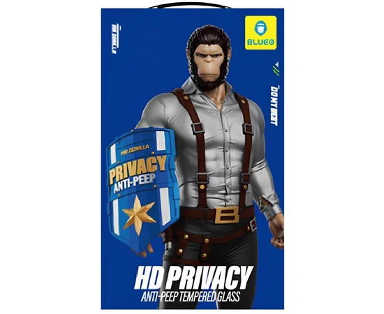 Защитное 2.5D стекло Blueo Full Cover Anti-Peep для Apple iPhone 17 / 17 Pro (6.3") Черный