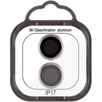 Защитное стекло Metal Classic на камеру (в упак.) для Apple iPhone 17 (6.3") Фиолетовый / Light Purple
