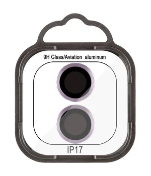 Защитное стекло Metal Classic на камеру (в упак.) для Apple iPhone 17 (6.3") Фиолетовый / Light Purple