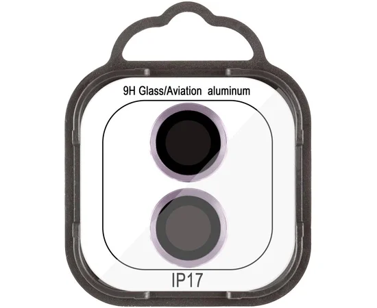 Защитное стекло Metal Classic на камеру (в упак.) для Apple iPhone 17 (6.3") Фиолетовый / Light Purple