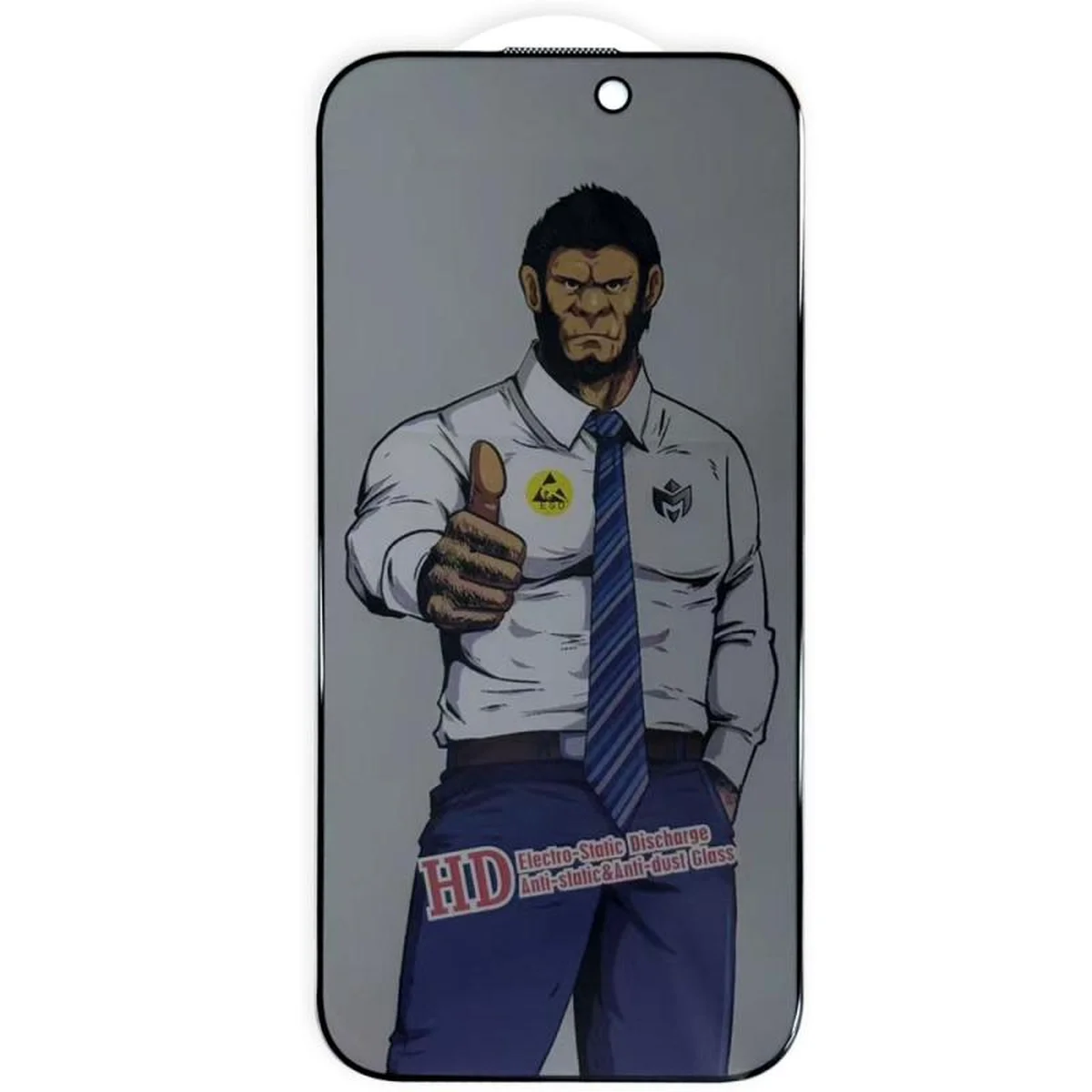 Защитное стекло Privacy 5D Anti-Static (тех.пак) для Apple iPhone 17 / 16 Pro (6.3") Черный