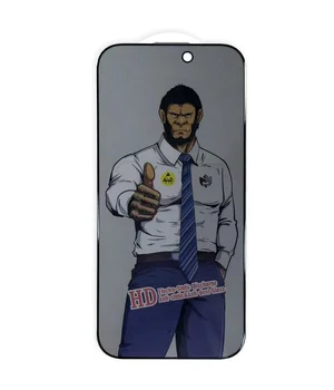 Защитное стекло Privacy 5D Anti-Static (тех.пак) для Apple iPhone 17 / 16 Pro (6.3") Черный