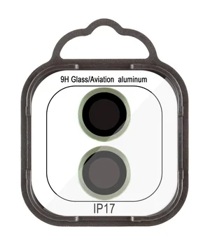 Защитное стекло Metal Classic на камеру (в упак.) для Apple iPhone 17 (6.3") Салатовый / Light Green