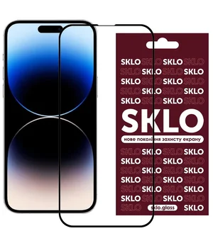 Защитное стекло SKLO 3D для Apple iPhone 17 / 16 Pro (6.3") Черный
