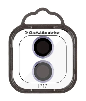 Захисне скло Metal Classic на камеру (в упак.) Apple iPhone 17 (6.3") Блакитний / Light Blue