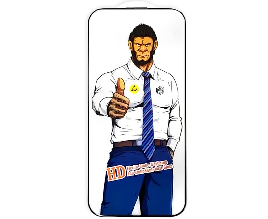 Захисне скло 5D Anti-static Pro (тех.пак) для Apple iPhone 17/16 Pro (6.3") Чорний