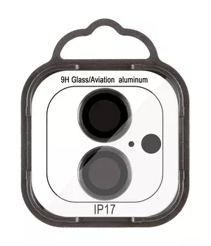 Защитное стекло Metal Classic на камеру (в упак.) для Apple iPhone 17 (6.3") Черный / Black