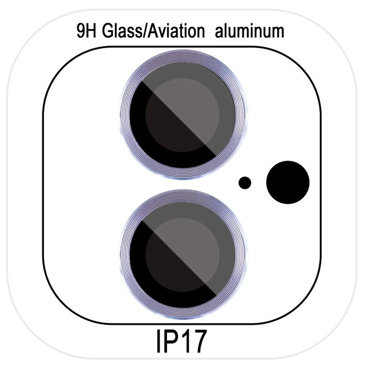 Захисне скло Metal Classic на камеру (в упак.) Apple iPhone 17 (6.3") Блакитний / Light Blue