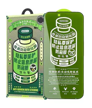 Защитное стекло Remax 3D Privacy (GL-27) для Apple iPhone 17 / 16 Pro (6.3") Черный