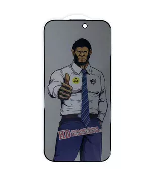 Защитное стекло Privacy 5D Anti-Static (тех.пак) для Apple iPhone 17 / 16 Pro (6.3") Черный