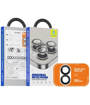 Захисне скло BlueO Metal на камеру для Apple iPhone 17 (6.3") Чорний / Black