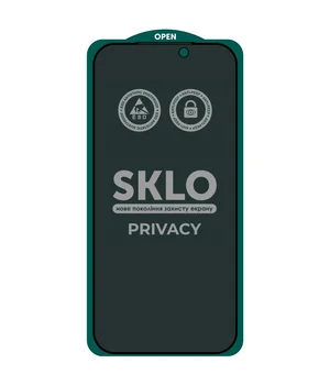 Защитное стекло SKLO 5D Privacy (тех.пак) для Apple iPhone 17 Pro (6.3") Черный
