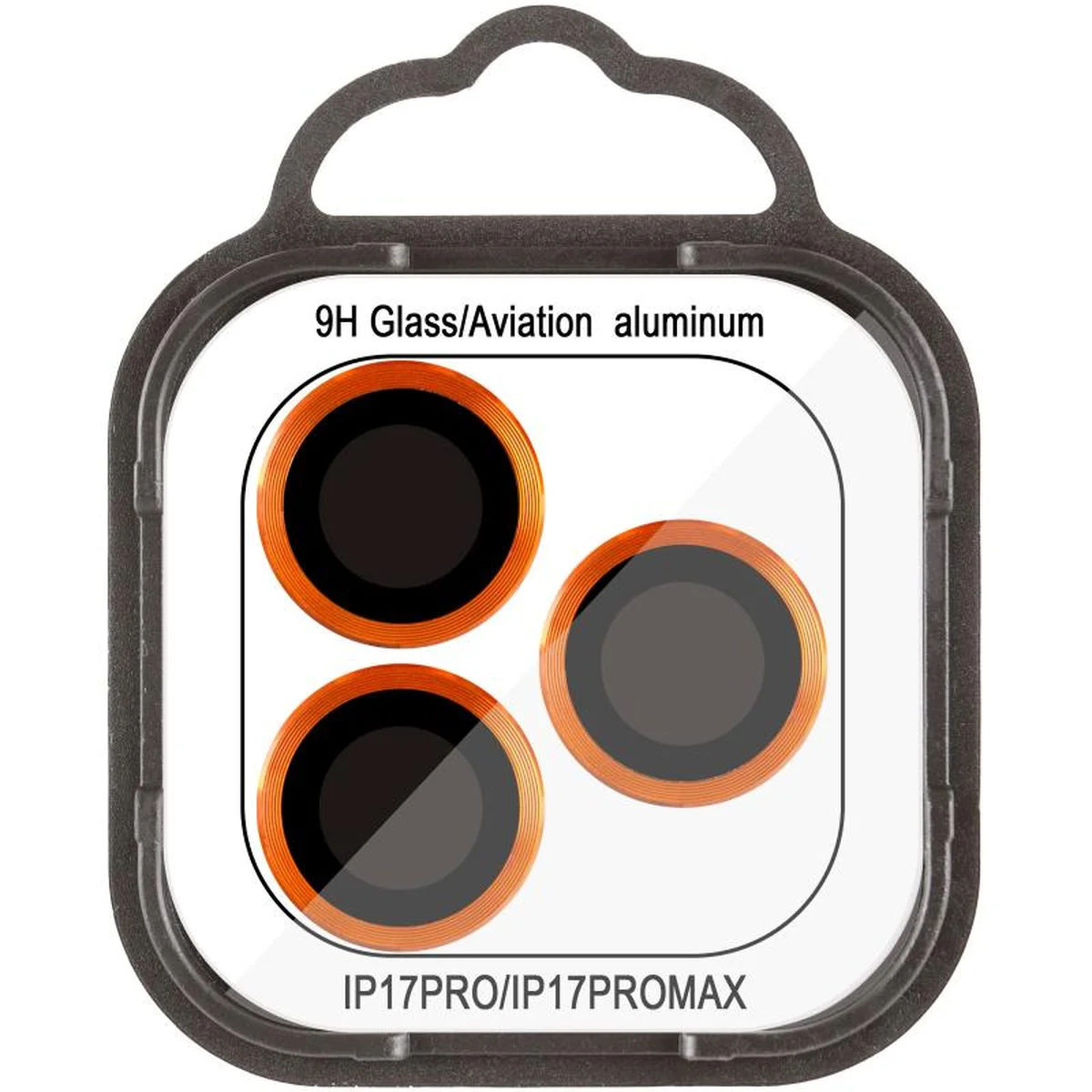 Защитное стекло Metal Classic на камеру (в упак.) для Apple iPhone 17 Pro (6.3") / 17 Pro Max (6.9") Оранжевый / Orange