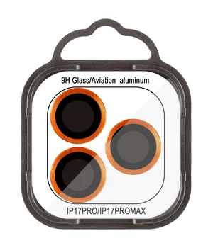 Защитное стекло Metal Classic на камеру (в упак.) для Apple iPhone 17 Pro (6.3") / 17 Pro Max (6.9") Оранжевый / Orange