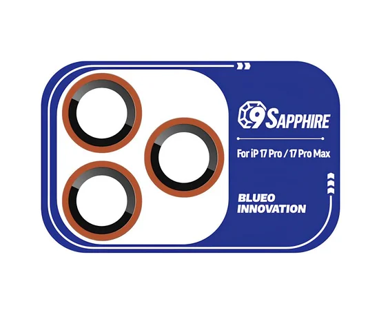 Защитное стекло BlueO Sapphire на камеру для Apple iPhone 17 Pro / 17 Pro Max Оранжевый / Orange