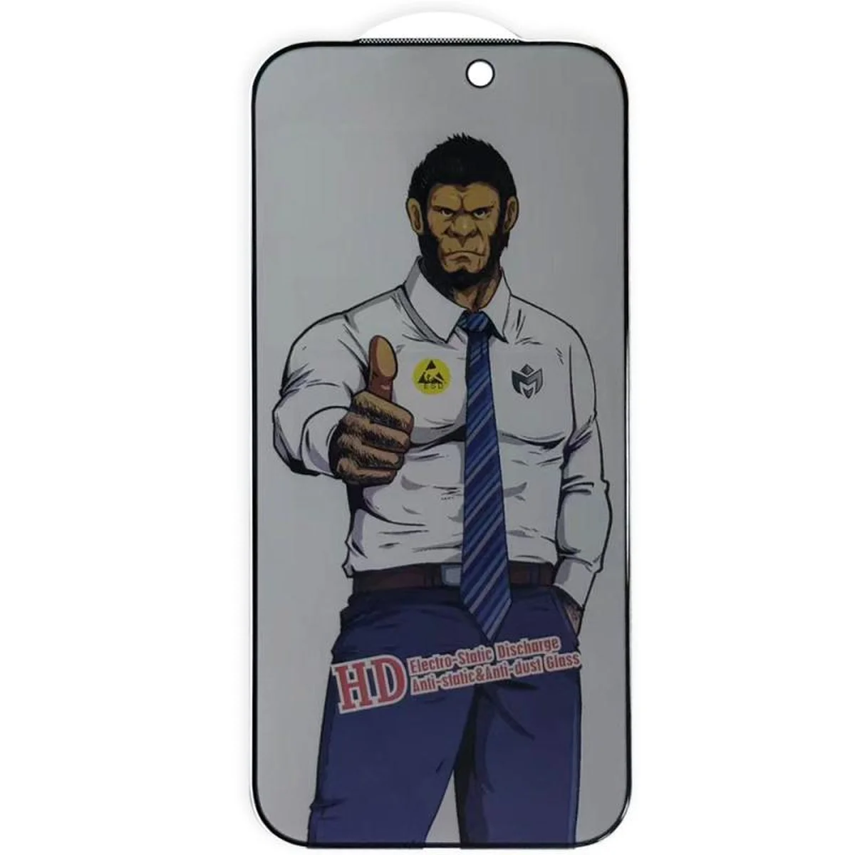 Защитное стекло Privacy 5D Anti-Static (тех.пак) для Apple iPhone 17 Pro (6.3") Черный