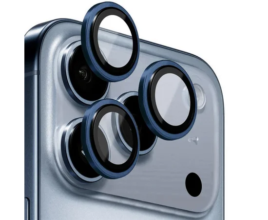 Защитное стекло BlueO Metal на камеру для Apple iPhone 17 Pro / 17 Pro Max Темно-синий / Dark Blue