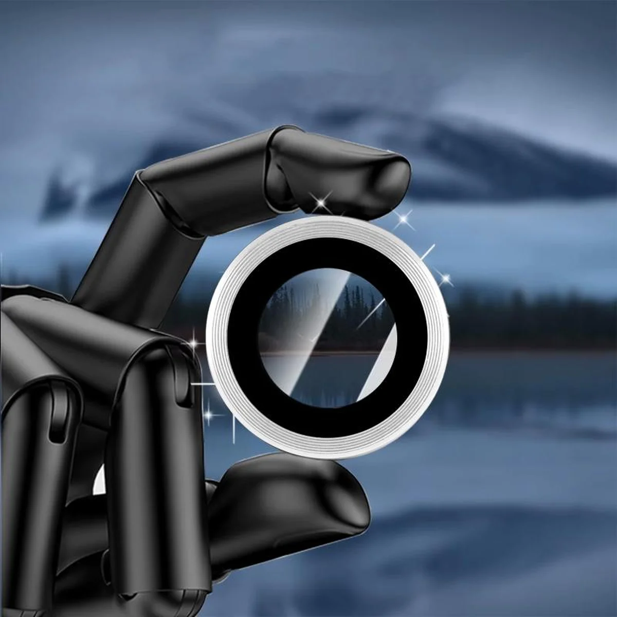 Захисне скло Metal Classic на камеру (в упак.) Apple iPhone 17 Pro (6.3") / 17 Pro Max (6.9") Срібний / Silver