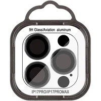 Защитное стекло Metal Classic на камеру (в упак.) для Apple iPhone 17 Pro (6.3") / 17 Pro Max (6.9") Черный / Black
