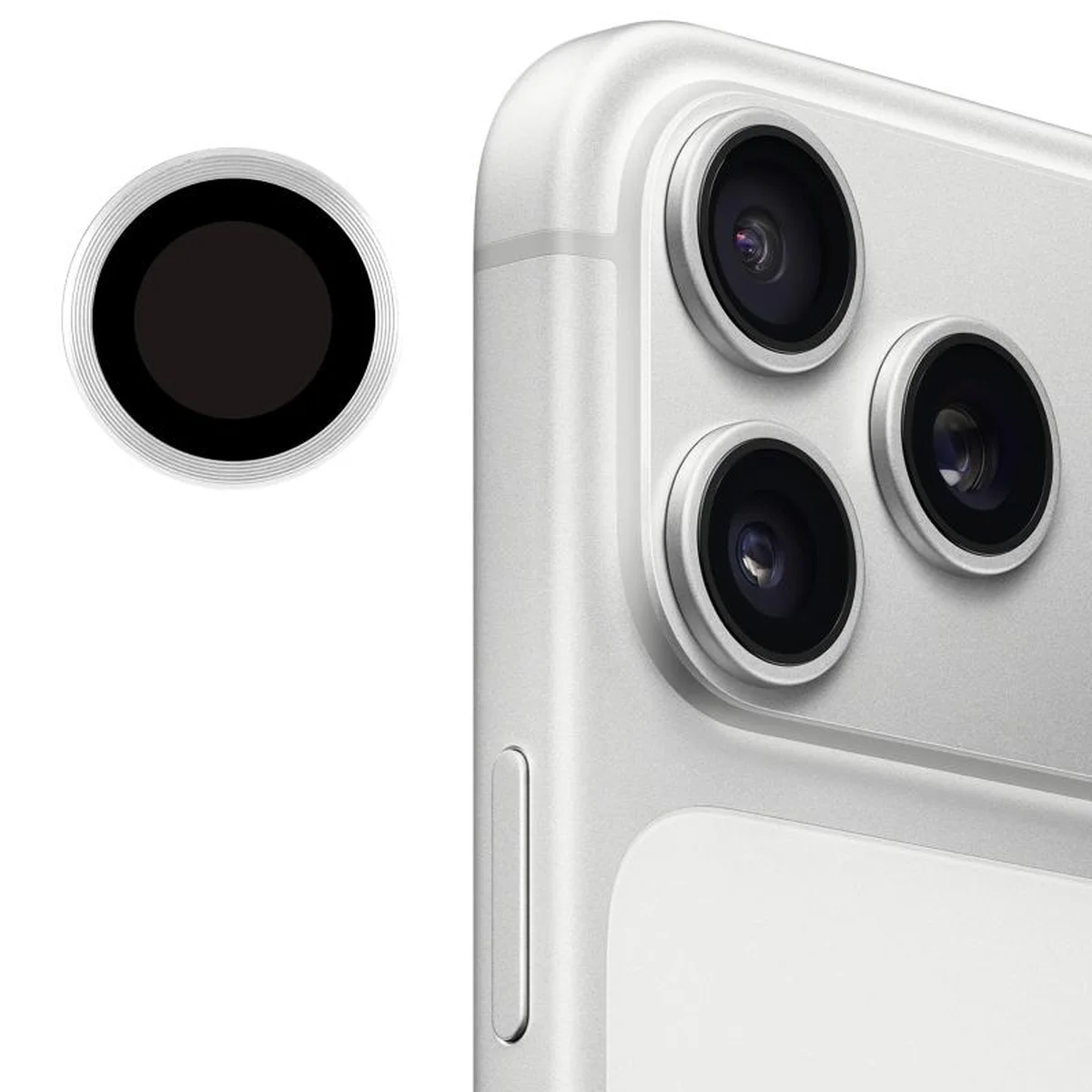 Захисне скло Metal Classic на камеру (в упак.) Apple iPhone 17 Pro (6.3") / 17 Pro Max (6.9") Срібний / Silver