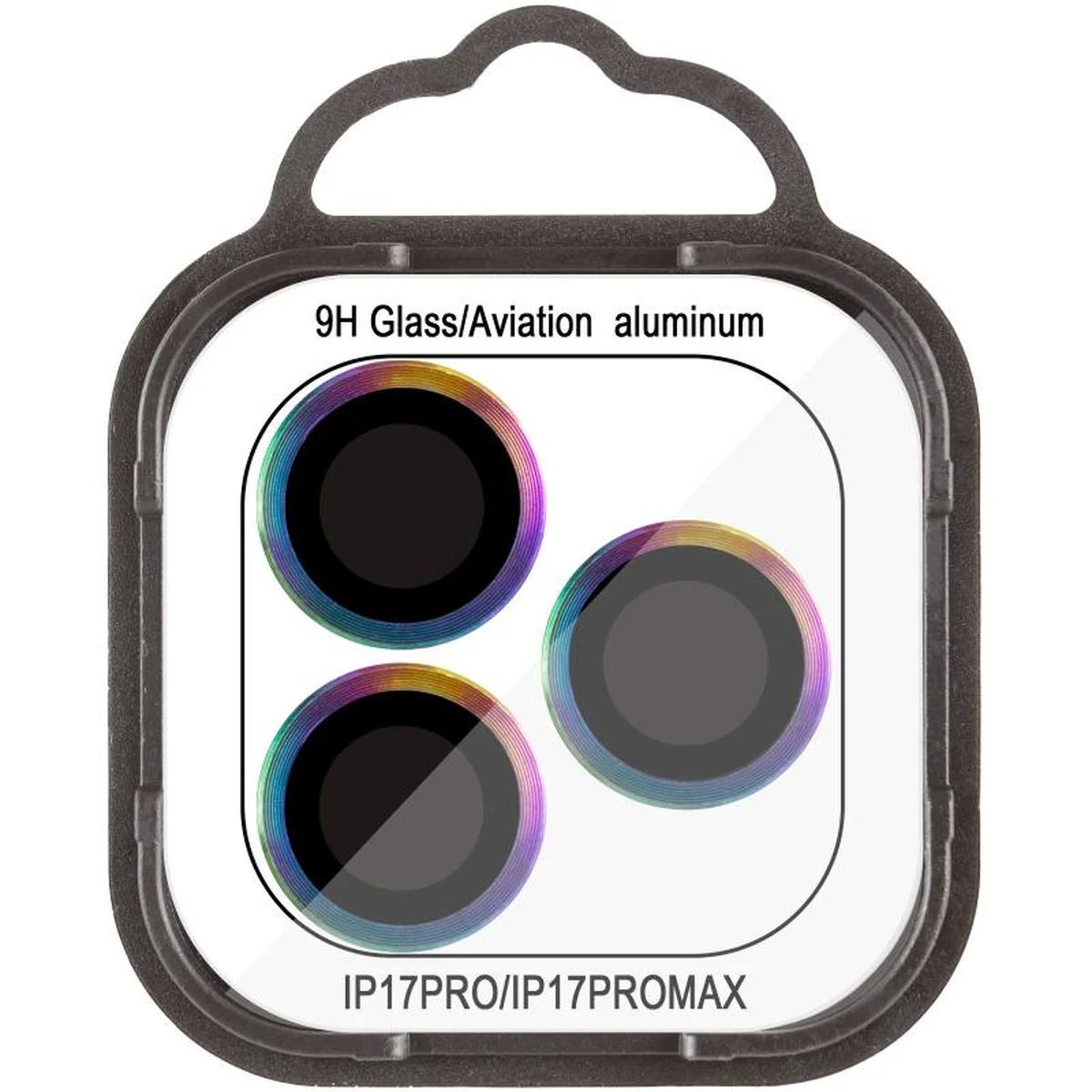 Захисне скло Metal Classic на камеру (в упак.) Apple iPhone 17 Pro (6.3") / 17 Pro Max (6.9") Бузковий / Rainbow