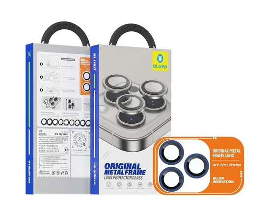 Защитное стекло BlueO Metal на камеру для Apple iPhone 17 Pro / 17 Pro Max Темно-синий / Dark Blue