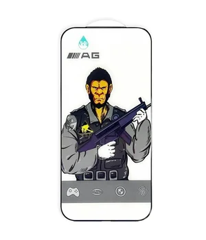 Защитное стекло 5D Anti-static Matte (тех.пак) для Apple iPhone 17 Pro (6.3") Черный