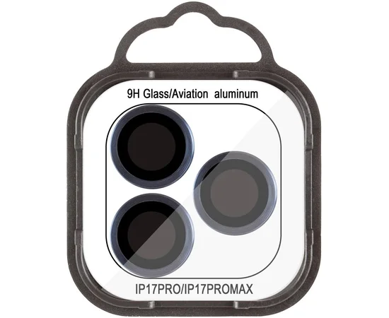 Защитное стекло Metal Classic на камеру (в упак.) для Apple iPhone 17 Pro (6.3") / 17 Pro Max (6.9") Синий / Dark Blue