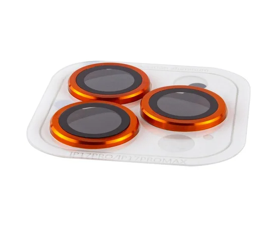 Защитное стекло Metal Classic на камеру (в упак.) для Apple iPhone 17 Pro (6.3") / 17 Pro Max (6.9") Оранжевый / Orange