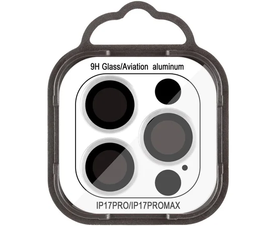 Защитное стекло Metal Classic на камеру (в упак.) для Apple iPhone 17 Pro (6.3") / 17 Pro Max (6.9") Серебряный / Silver