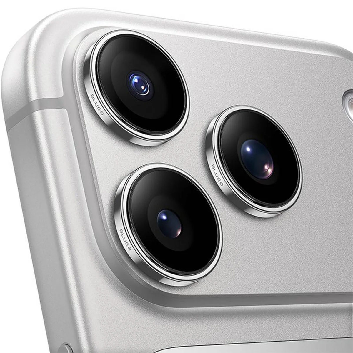 Защитное стекло BlueO Sapphire на камеру для Apple iPhone 17 Pro / 17 Pro Max Серебряный / Silver