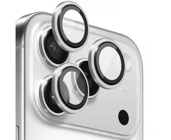 Защитное стекло BlueO Metal на камеру для Apple iPhone 17 Pro / 17 Pro Max Серебряный / Silver