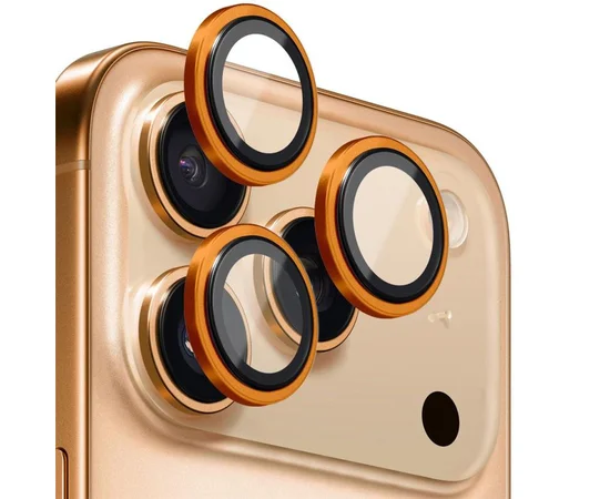 Защитное стекло BlueO Metal на камеру для Apple iPhone 17 Pro / 17 Pro Max Оранжевый / Orange