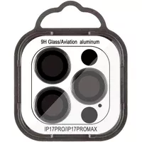 Захисне скло Metal Classic на камеру (в упак.) Apple iPhone 17 Pro (6.3") / 17 Pro Max (6.9") Чорний / Black