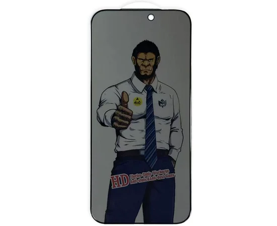 Защитное стекло Privacy 5D Anti-Static (тех.пак) для Apple iPhone 17 Pro Max (6.9") Черный