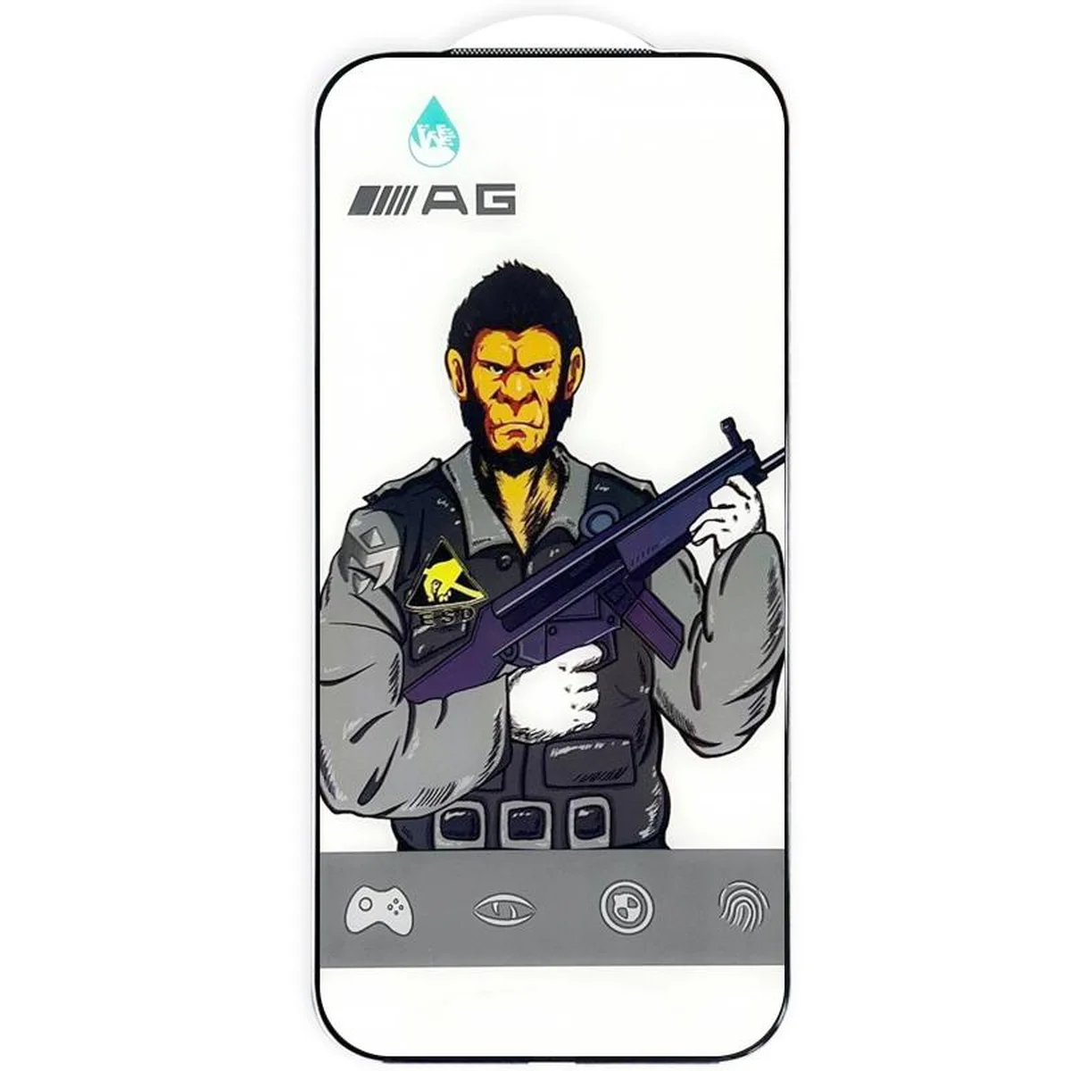 Защитное стекло 5D Anti-static Matte (тех.пак) для Apple iPhone 17 Pro Max (6.9") Черный