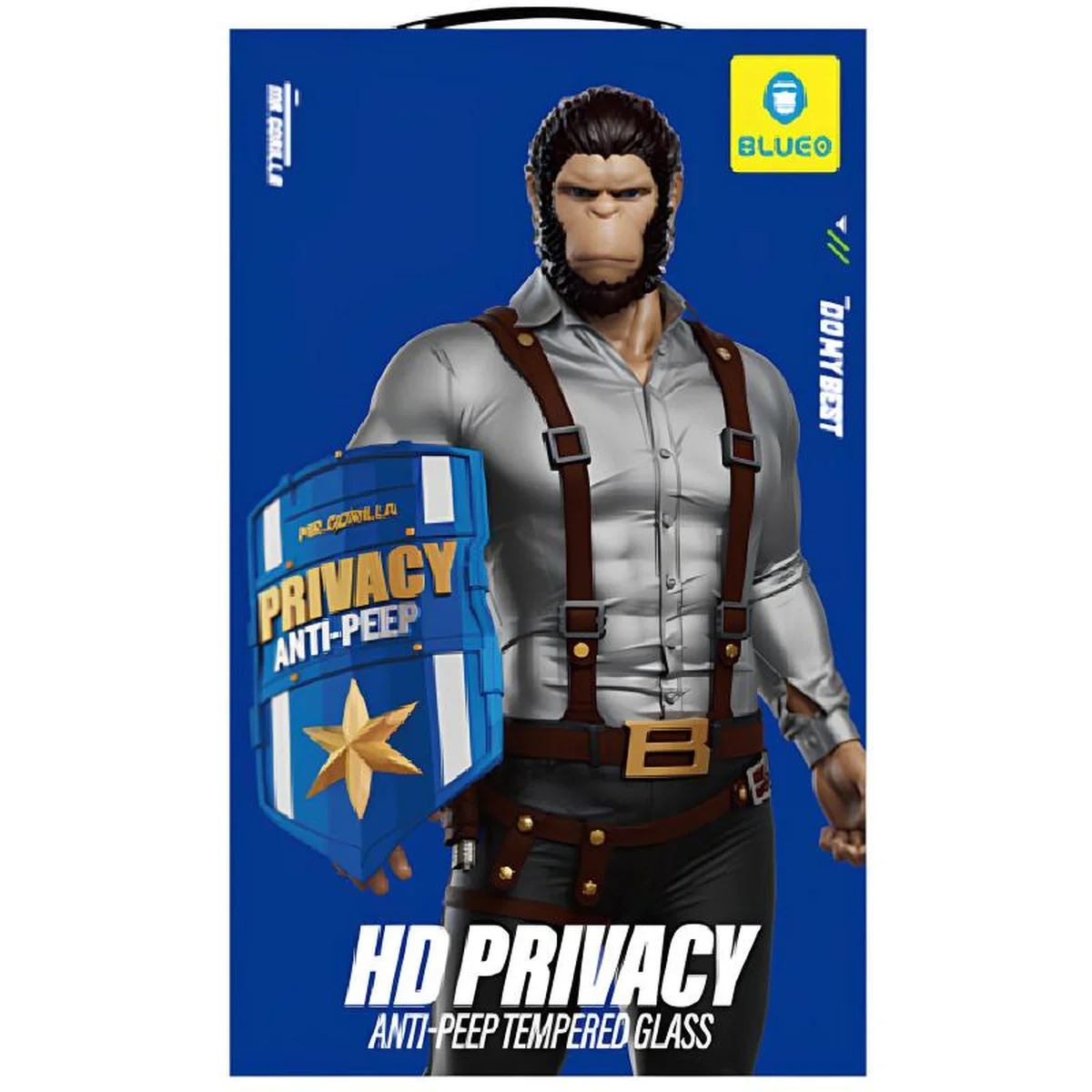 Защитное 2.5D стекло Blueo Full Cover Anti-Peep для Apple iPhone 17 Pro Max (6.9") Черный