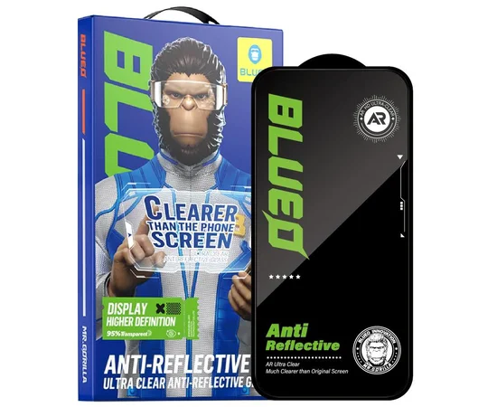 Защитное 2.5D стекло Blueo AR Anti-Reflective HD для Apple iPhone 17 Pro Max / 16 Pro Max (6.9") Черный