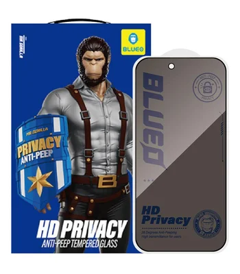 Защитное 2.5D стекло Blueo Full Cover Anti-Peep для Apple iPhone 17 Pro Max (6.9") Черный