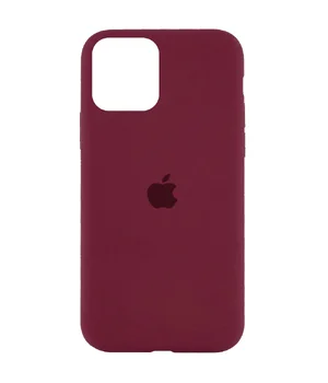 Чохол Silicone Case Full Protective (AA) для Apple iPhone 11 Pro Max (6.5 ") Бордовий / Plum
