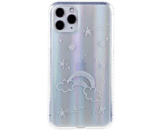 TPU + Glass чохол Aurora Space для Apple iPhone 11 Pro Max (6.5 ") Радуга