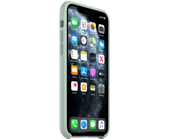 Чехол Silicone case (A) для Apple iPhone 11 Pro Max (6.5") Бирюзовый / Marine Green