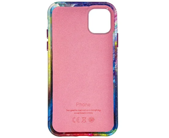 Кожаный чехол Colour Splash для Apple iPhone 11 Pro Max (6.5") Pink / Blue