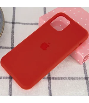 Чохол Silicone Case Full Protective (AA) для Apple iPhone 11 Pro Max (6.5 ") Червоний / Dark Red